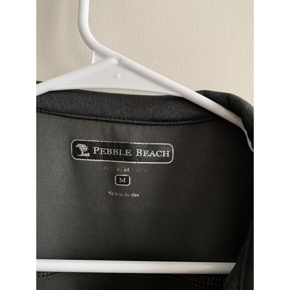 Pebble Beach Men's Performance Pullover Partial Zip Gray Jacket Size Medium - Picture 3 of 4